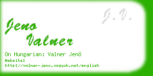 jeno valner business card